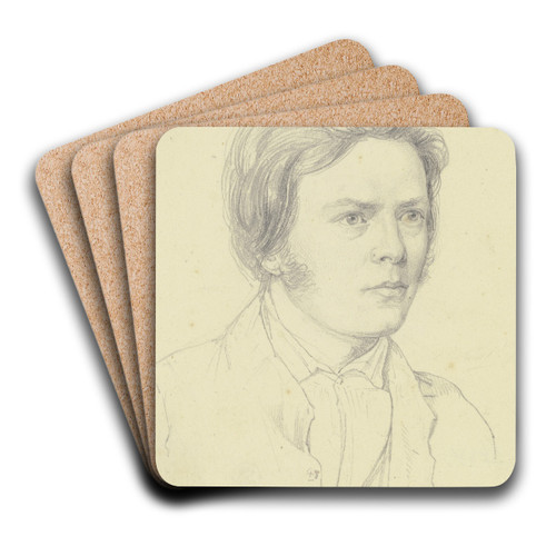 Bildnis des Augsburger Landschaftsmalers Christoph Rist by Nikolaus Hoff Art Drink Coaster set