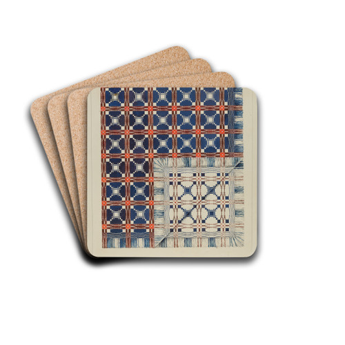 Woven Coverlet by Magnus S. Fossum Drink Coasters - set of 4