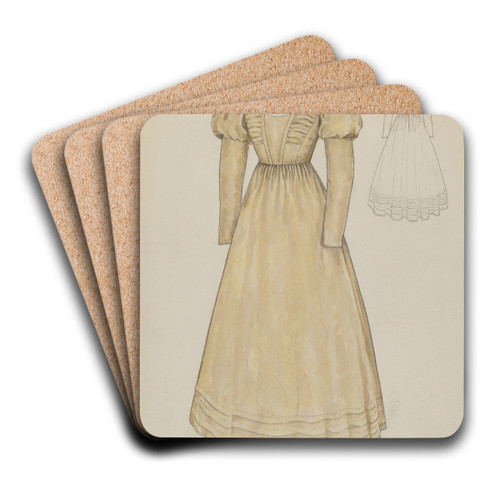 Quaker Dress by Margaret Concha Art Drink Coaster set