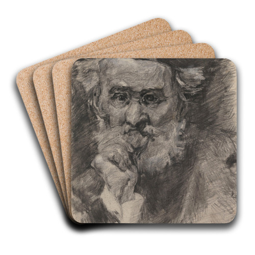 The Painter Jean Franois Millet by James Ensor Art Drink Coaster set