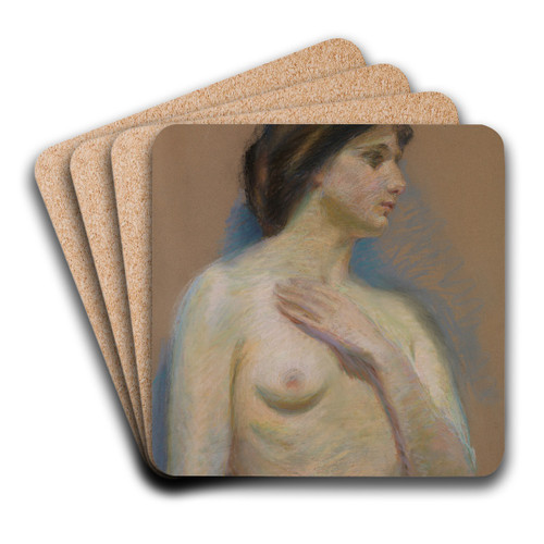 Nude by Alice Pike Barney Art Drink Coaster set