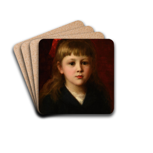 Portrait de fillette by Jean Benner Drink Coasters - set of 4