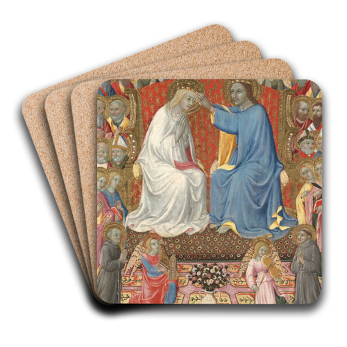 The Coronation of theVirgin by Sano di Pietro Art Drink Coaster set
