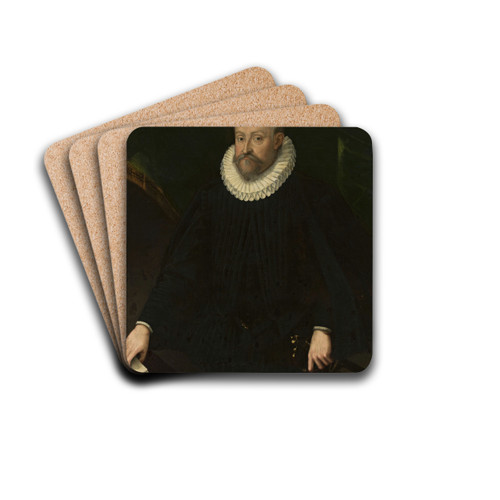 Portrait of a man by Hans von Aachen Drink Coasters - set of 4