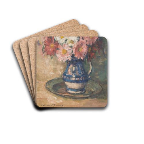 Flower still life by Georges Morren Drink Coasters - set of 4 Flower still life by Georges Morren Drink Coasters - set of 4