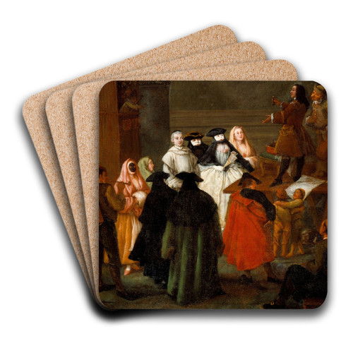 The Quack Doctor by Pietro Longhi Art Drink Coaster set