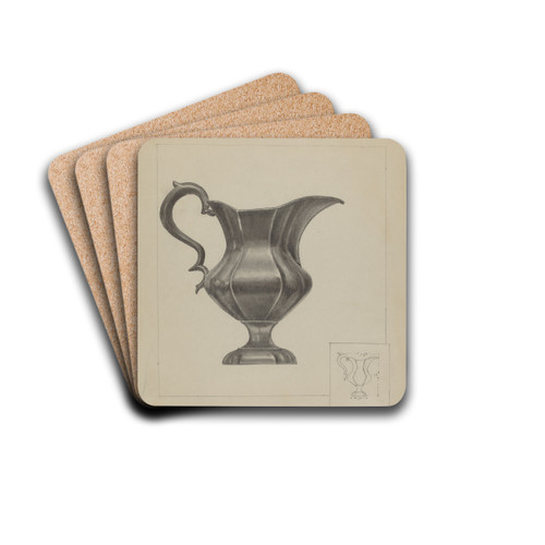 Pewter Pitcher by Max Schwartz Drink Coasters - set of 4