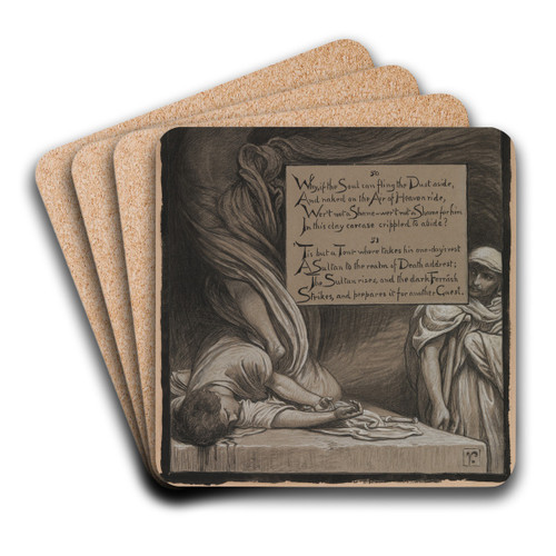 The Suicide by Elihu Vedder Art Drink Coaster set