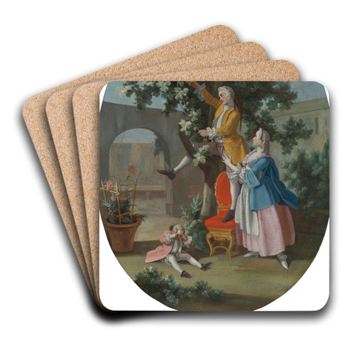 Ftes Galante by Filippo Falciatore Art Drink Coaster set