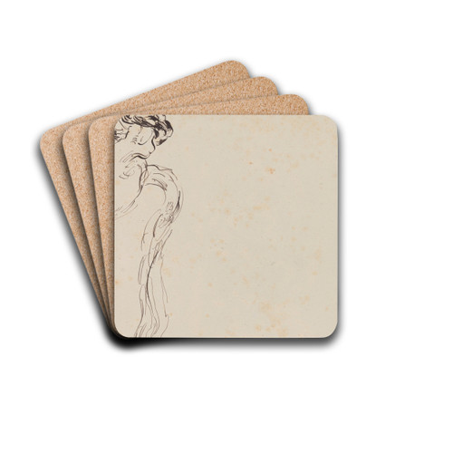 Outline of an Ornament by James Ensor Drink Coasters - set of 4