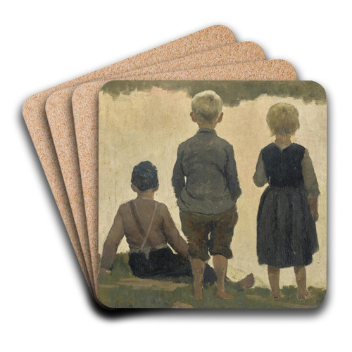 Study for Le bateau qui passe by Emile Claus Art Drink Coaster set