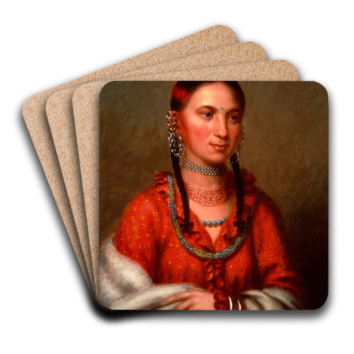 Hayne Hudjihini (Eagle Of Delight), Oto by Charles Bird King Art Drink Coaster set