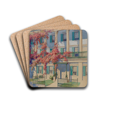 Cast Iron Garden Balcony by Gilbert Sackerman Drink Coasters - set of 4
