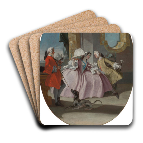 Ftes Galante by Filippo Falciatore Art Drink Coaster set