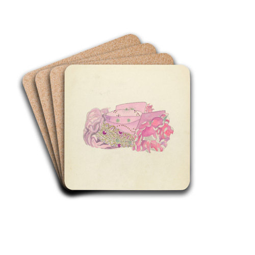 Hat by Mae Szilvasy Drink Coasters - set of 4