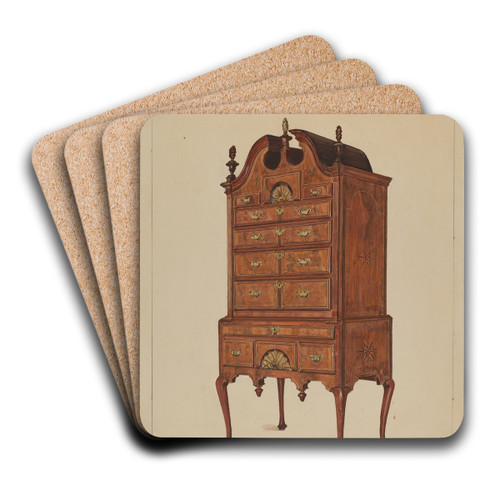 Highboy by Francis Borelli Art Drink Coaster set