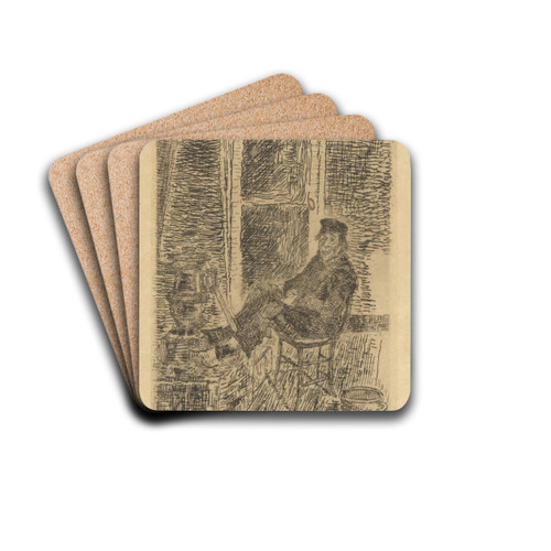 Zieke luizenbos bij de kachel by James Ensor Drink Coasters - set of 4