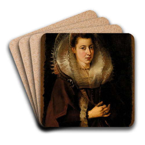 Portrait of a young woman by Peter Paul Rubens Art Drink Coaster set