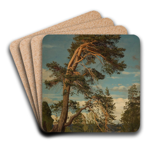Gammel furu, verst i Setesdal by Amaldus Nielsen Art Drink Coaster set Gammel furu, verst i Setesdal by Amaldus Nielsen Art Drink Coaster set