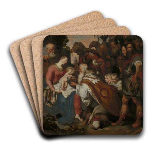 The Adoration of the Magi by Artus Wolfordt Art Drink Coaster set The Adoration of the Magi by Artus Wolfordt Art Drink Coaster set