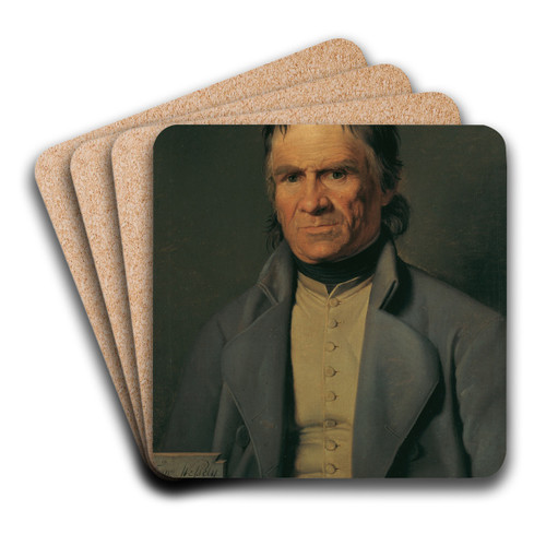 Franz Wessely by Johann Peter Krafft Art Drink Coaster set