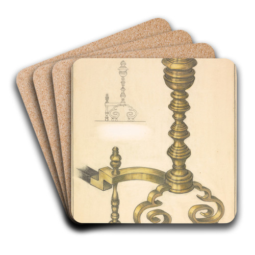 Andirons (right and left) by Hans Korsch Art Drink Coaster set Andirons (right and left) by Hans Korsch Art Drink Coaster set