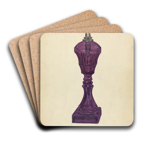 Lamp by John Fisk Art Drink Coaster set