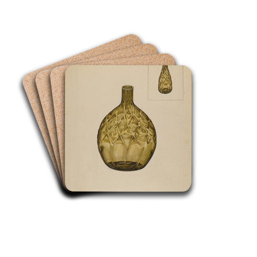 Flask - Liquor by John Dana Drink Coasters - set of 4
