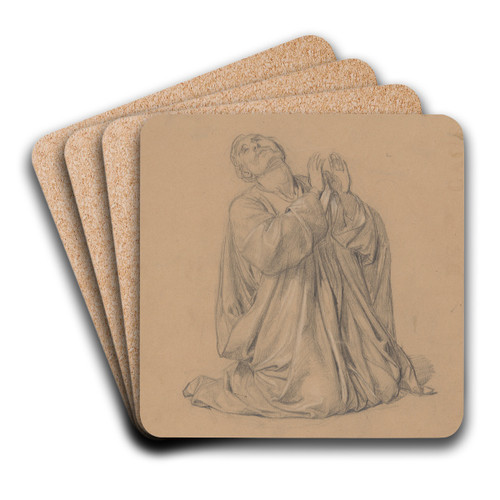 Study of the figure of St. Matthias to the painting 'Martyrdom of St. Matthias' by Jzef Simmler Art Drink Coaster set Study of the figure of St. Matthias to the painting 'Martyrdom of St. Matthias' by Jzef Simmler Art Drink Coaster set