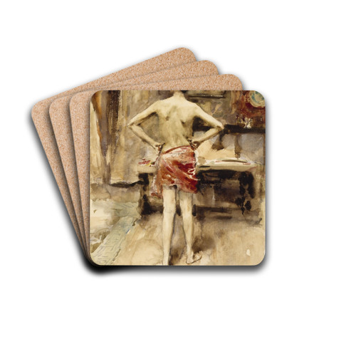 The Model by John Singer Sargent Drink Coasters - set of 4