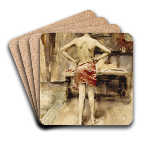 The Model by John Singer Sargent Art Drink Coaster set