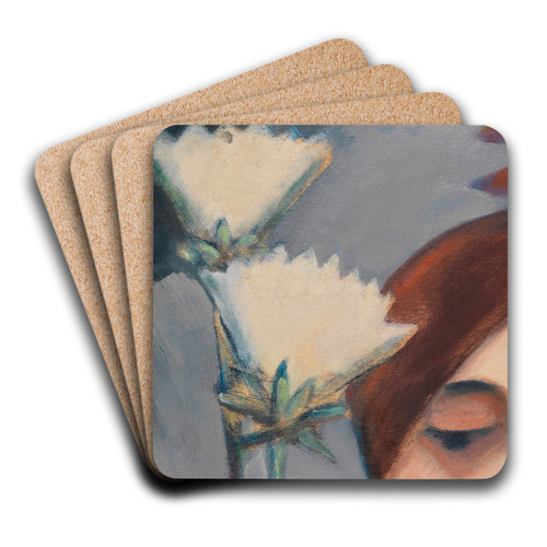 Blten und weiblicher Kopf by Dorothea Maetzel-Johannsen Art Drink Coaster set