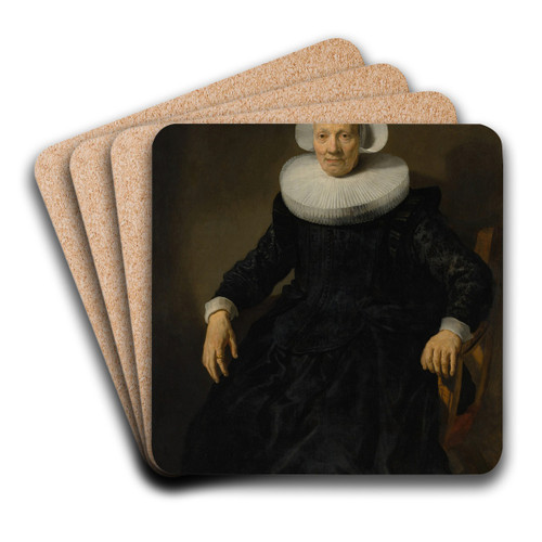 Old Woman in an Armchair by Jacob Adriaensz Backer Art Drink Coaster set