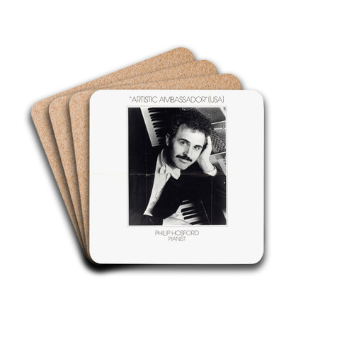 Artistic Ambassador' (USA): Philip Hosford, Pianist by U.S. Information Agency Drink Coasters - set of 4