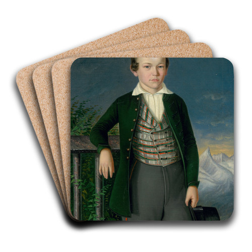 Portrait of Juraj Vrady-Szakmry by Peter Michal Boh Art Drink Coaster set Portrait of Juraj Vrady-Szakmry by Peter Michal Boh Art Drink Coaster set