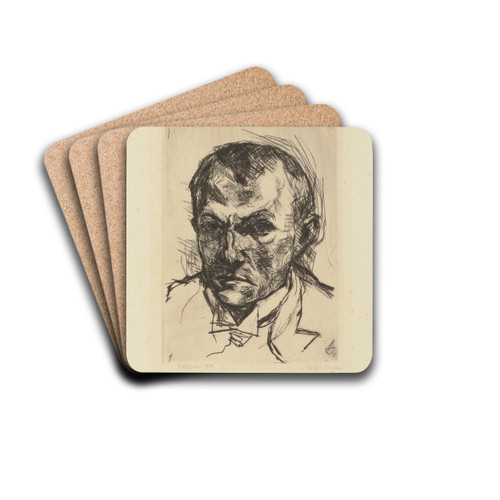 Self-Portrait by Max Beckmann Drink Coasters - set of 4