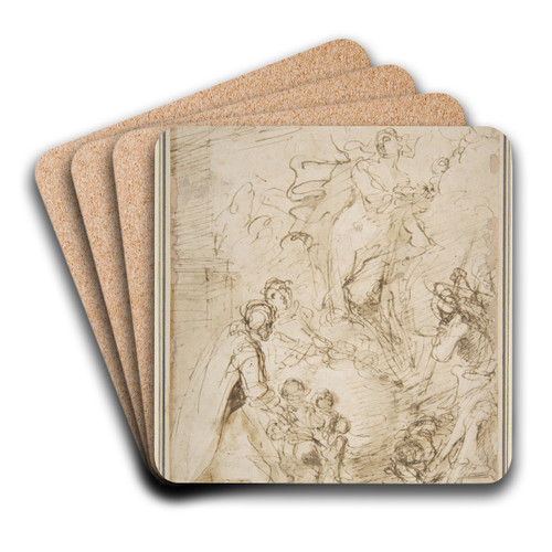 An Apparition by Salvator Rosa Art Drink Coaster set