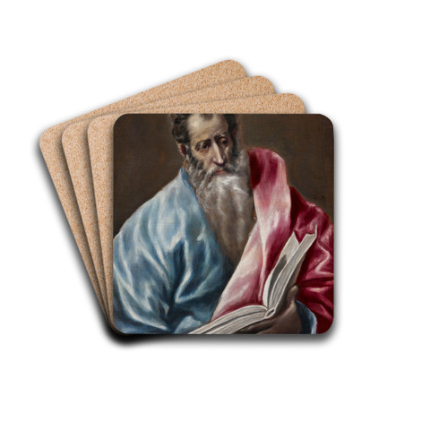 St. Matthew by El Greco (Domenikos Theotokopoulos) Drink Coasters - set of 4