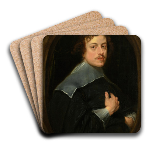 Portret van Balthasar II Moretus by Anthonie Palamedesz. Art Drink Coaster set Portret van Balthasar II Moretus by Anthonie Palamedesz. Art Drink Coaster set