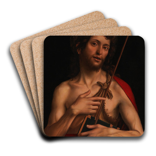Saint John the Baptist by Lombard School Art Drink Coaster set