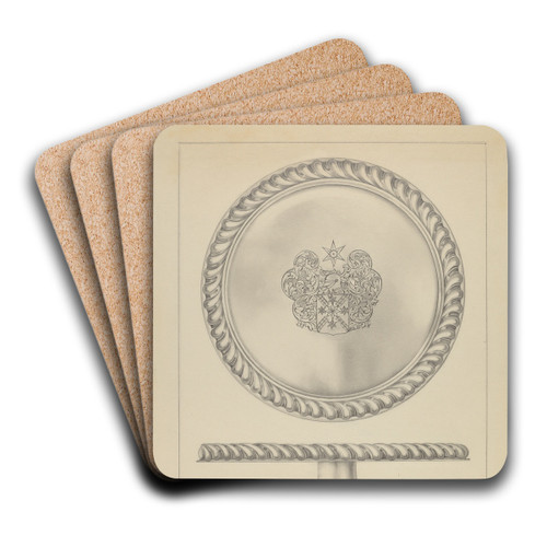 Silver Tazza by Horace Reina Art Drink Coaster set