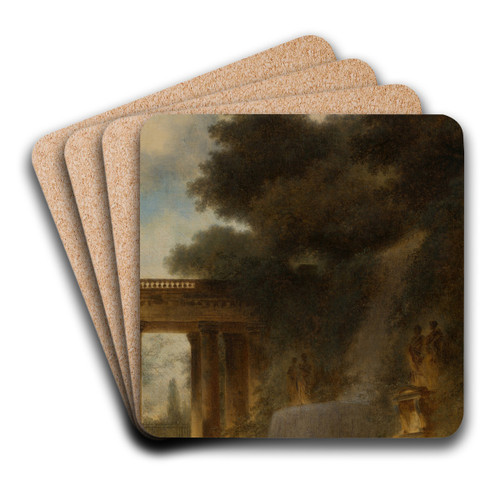 The Cascade by Jean-Honor Fragonard Art Drink Coaster set