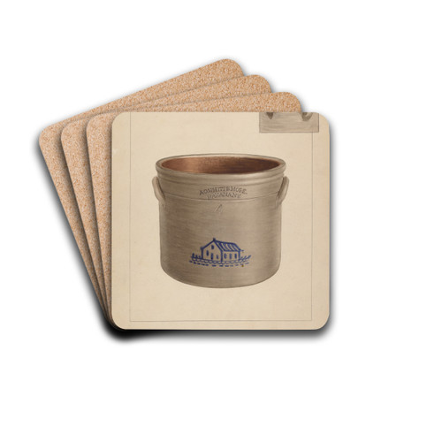 Crock by John Fisk Drink Coasters - set of 4