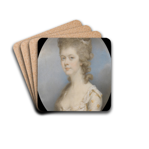 Portrait of an Unknown Lady by Jeremiah Meyer Drink Coasters - set of 4 Portrait of an Unknown Lady by Jeremiah Meyer Drink Coasters - set of 4