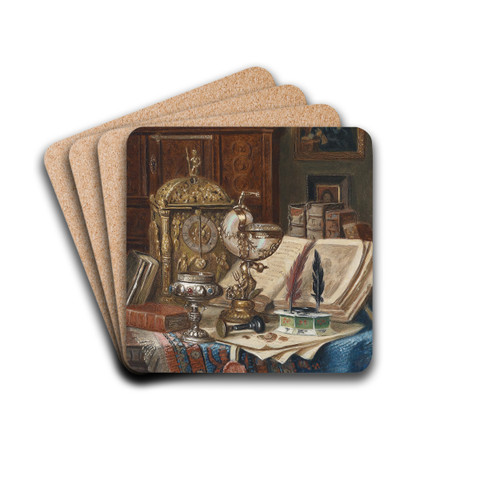 Stillleben Mit Muschelpokal by Ernst Czernotzky Drink Coasters - set of 4 Stillleben Mit Muschelpokal by Ernst Czernotzky Drink Coasters - set of 4