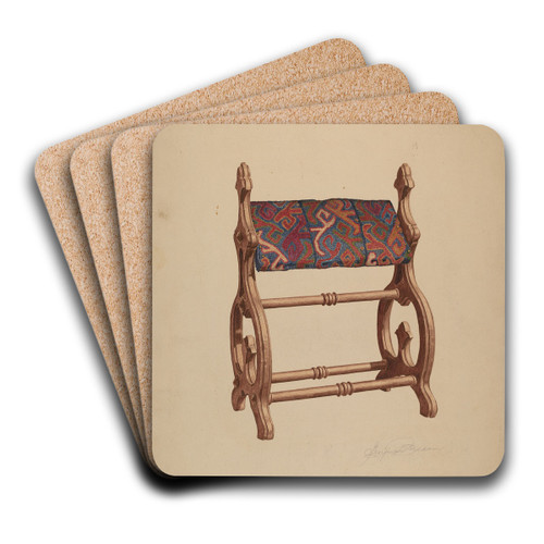 Foot Rest by Georgine E. Mason Art Drink Coaster set Foot Rest by Georgine E. Mason Art Drink Coaster set