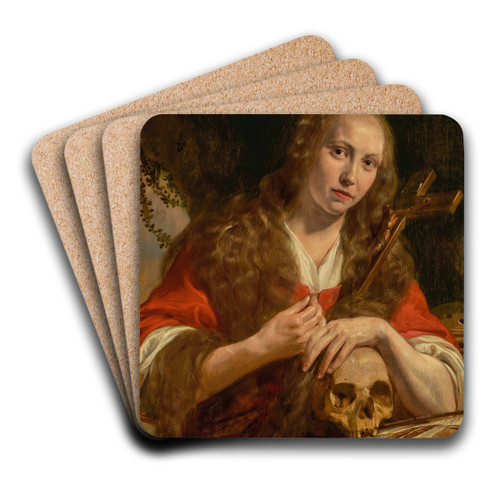 The Penitent Magdalene by Jan de Bray Art Drink Coaster set