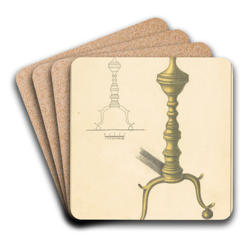 Andiron (one of pair) by Hans Korsch Art Drink Coaster set Andiron (one of pair) by Hans Korsch Art Drink Coaster set