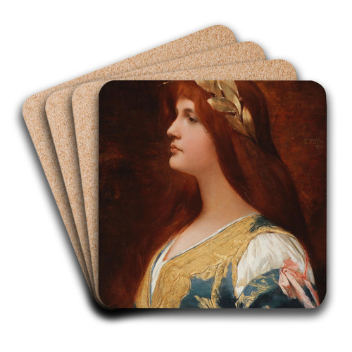 Fiammetta by Eduard Veith Art Drink Coaster set