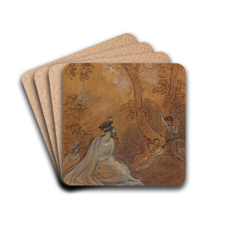 Oberon and Puck by Robert Smirke Drink Coasters - set of 4
